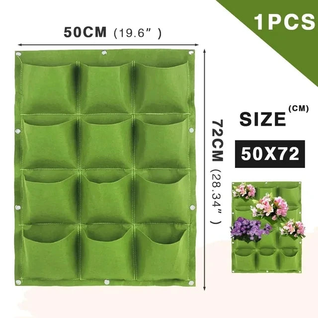 Wall Hanging Pocket Grow Bags – Vertical Garden Felt Planter for Indoor & Outdoor