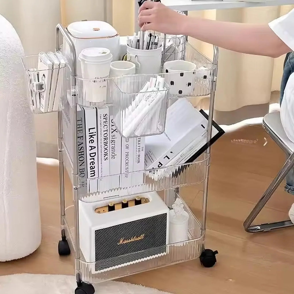 Rolling Storage Trolley with Wheels — Multi-Tier Home Organizer