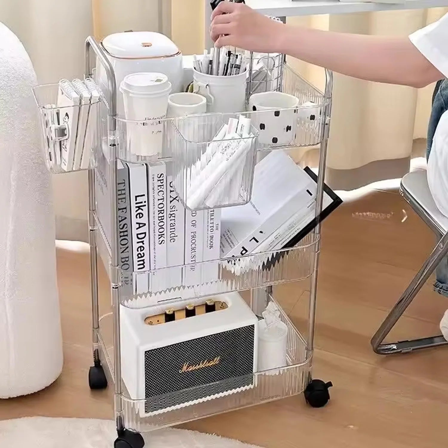Rolling Storage Trolley with Wheels — Multi-Tier Home Organizer