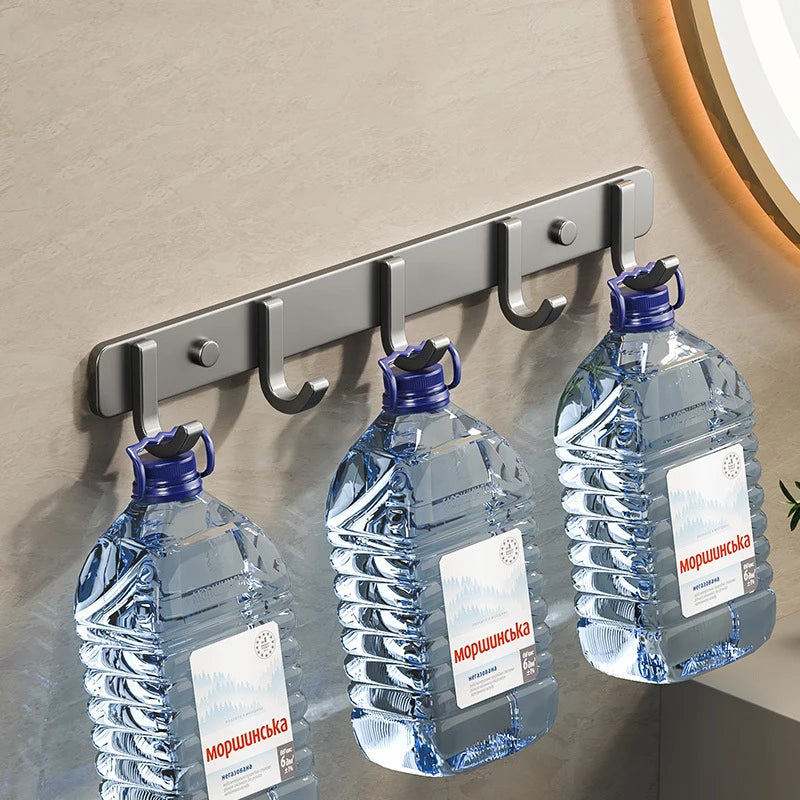 Space Aluminium Wall-Mounted Coat Hook Rack — Entryway & Bathroom Hanger
