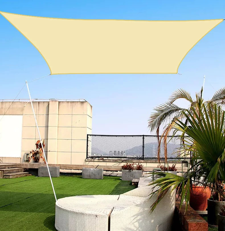Rectangular Sun Sail – UV Resistant Breathable Poly Cotton Shade for Patio & Camping