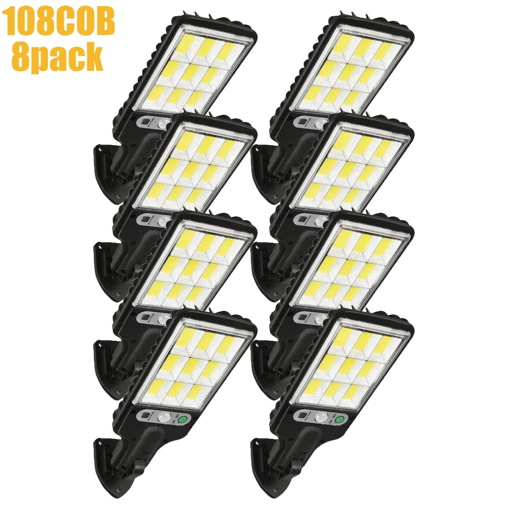 ZTree Solar Security Wall Light – COB LED Motion Sensor with 3 Modes for Garden, Courtyard & Patio (IP65)