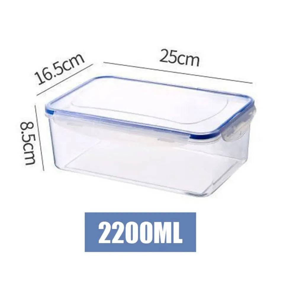 Stackable Fridge Storage Box with Lid — Transparent, Microwave Safe