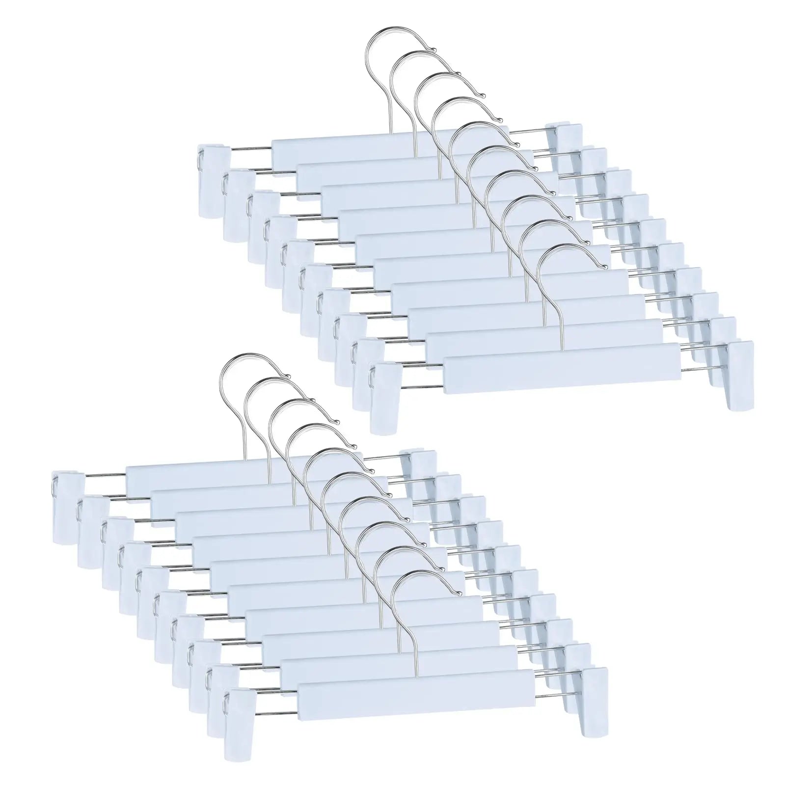 Adjustable Non-Slip Pants Hangers with Clips