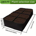128-Gallon Multi-Grid Rectangular Planting Bag – 8-Pocket Seedling Bed (160×60×30 cm)