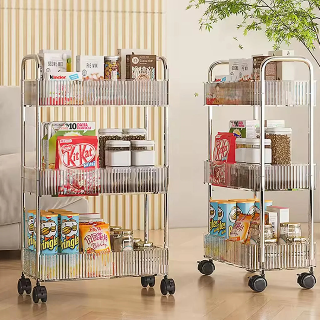 Rolling Storage Trolley with Wheels — Multi-Tier Home Organizer