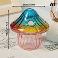 Colourful Stained Glass Mushroom Vase — Hydroponic & Aromatherapy Decoration