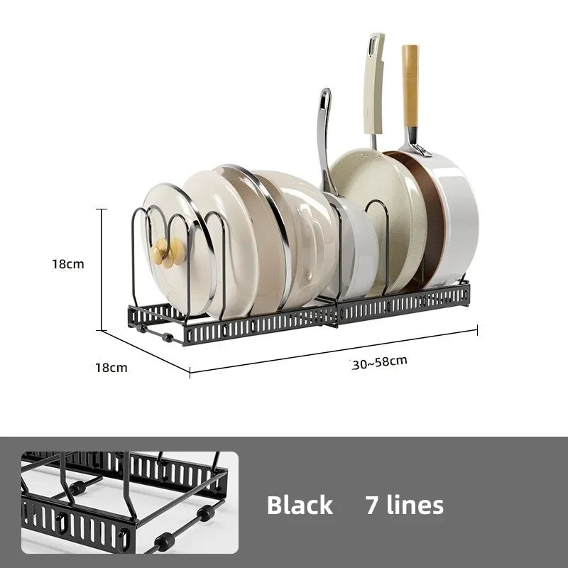 Adjustable Multi-Layer Pot & Dish Storage Rack