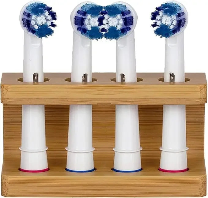 Bamboo Toothbrush Holder Stand — Multi-Slot, Freestanding Bathroom Organizer