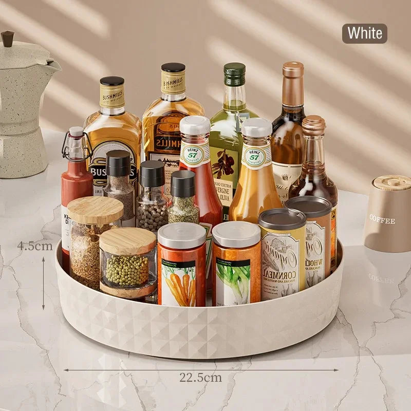 360° Rotating Spice & Condiment Rack — Non-Slip, Multipurpose
