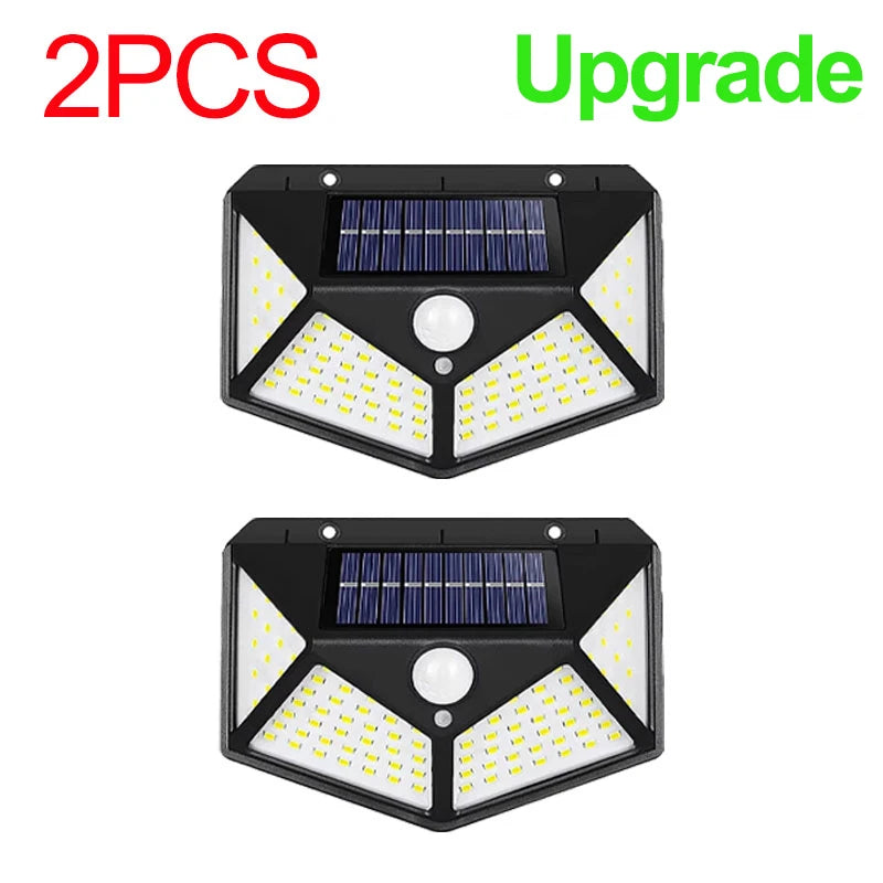 Solar Wall Light — 100 LED, Motion Sensor, Waterproof Outdoor