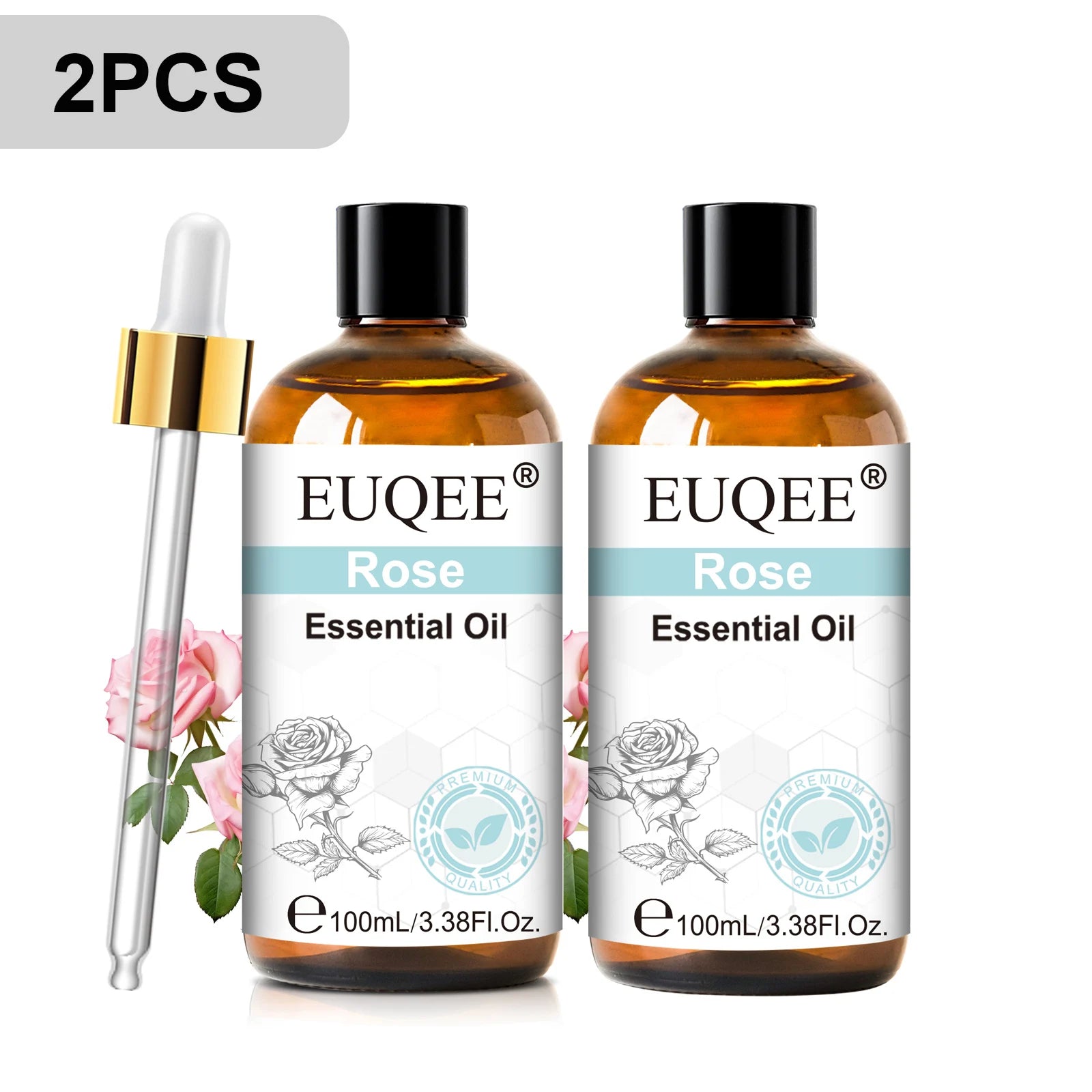 EUQEE 100ml Pure Essential Oil — Vanilla, Lavender, Cinnamon or Lemon — Diffuser & Candle Making