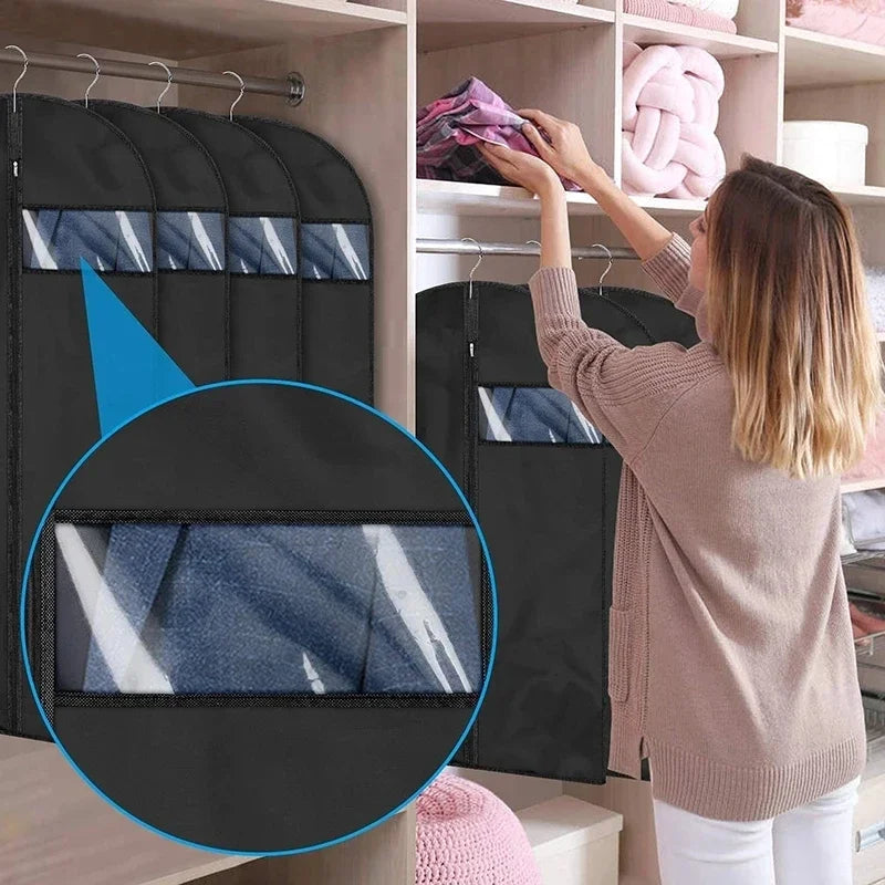 PEVA Waterproof Garment Bags with Window — Pack of 5