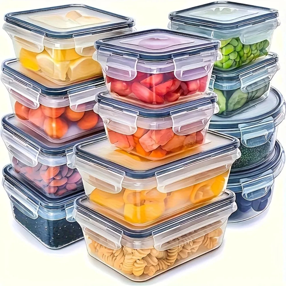 BPA-Free Airtight Food Containers with Locking Lids — Set of 8, Microwave & Freezer Safe