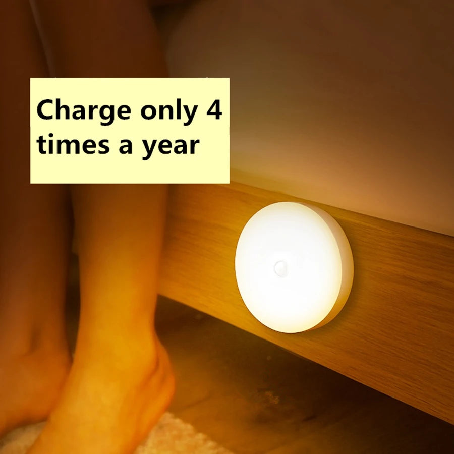 Magnetic Motion Sensor Night Light — Rechargeable, Dimmable, White or Warm