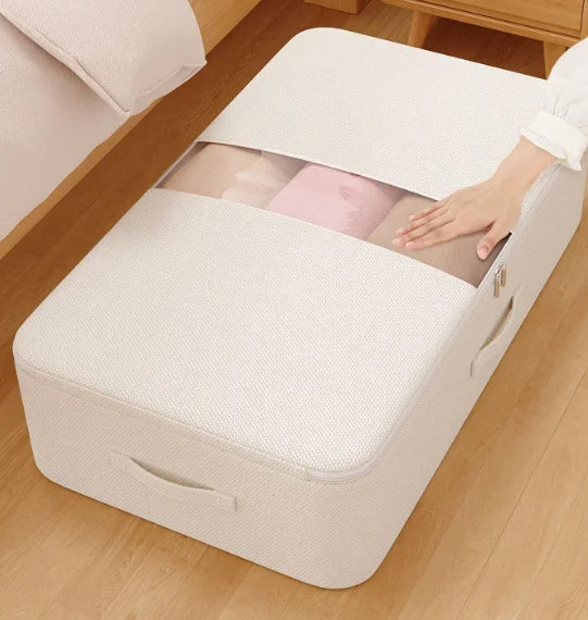 Foldable Under-Bed Storage Bin with Zipper