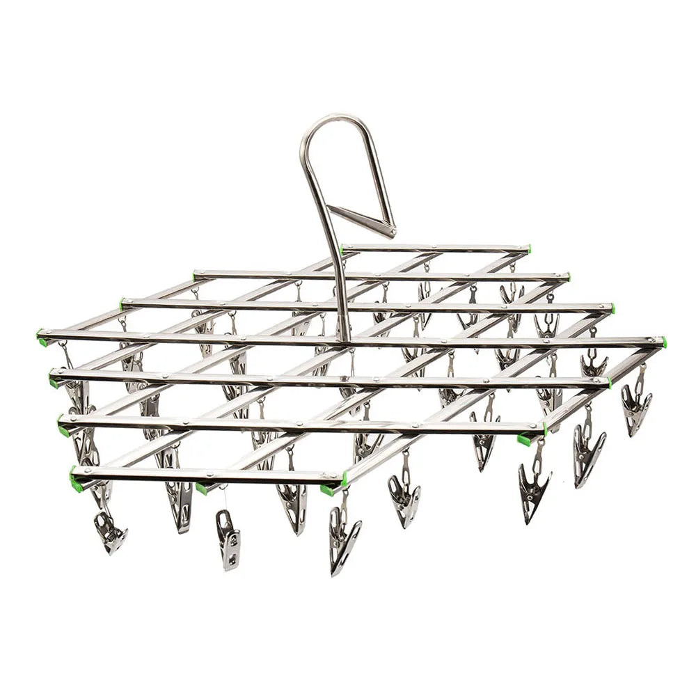 Foldable Stainless Steel Clip Drying Rack