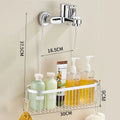 Hanging Shower Caddy with Hooks — No-Drill Aluminum Basket, 30×11.5×9cm