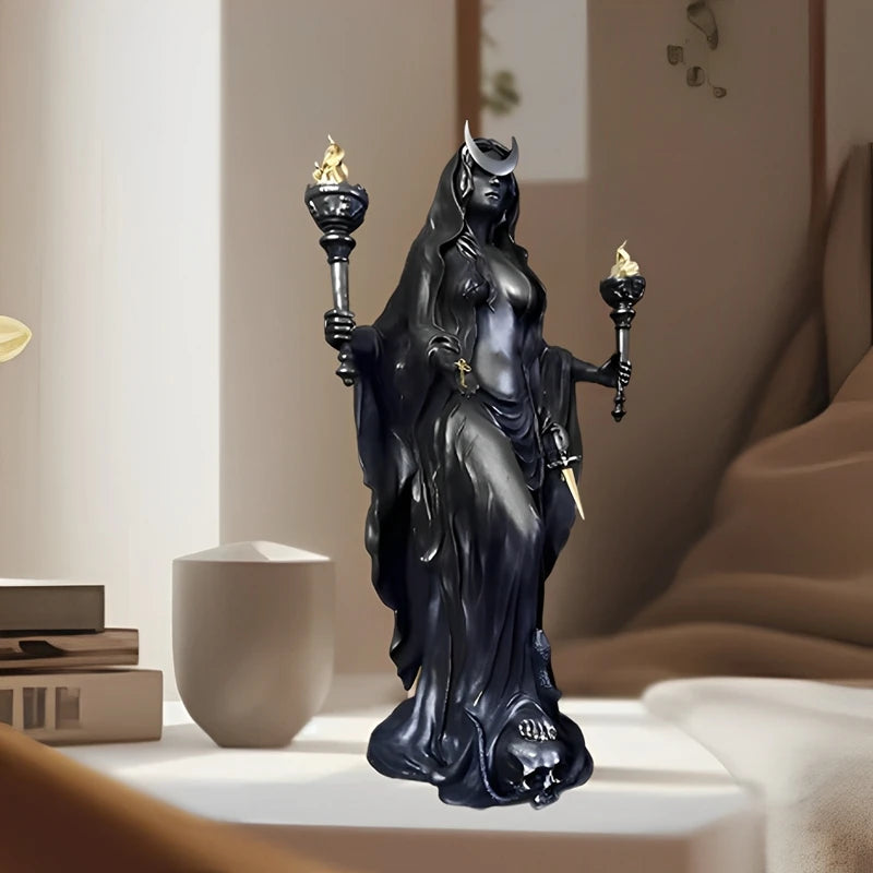 Dark Goddess Hecate Resin Figurine — Fantasy Collectible Ornament