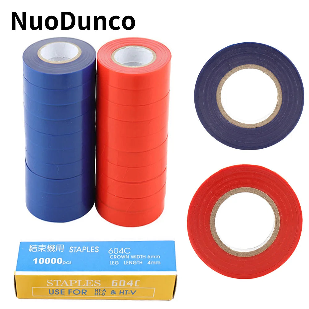 PVC Plant Tying Tape for Garden Banding Machine – Self-Adhesive Grafting Tape for Vines & Fruit Trees (10 Rolls)