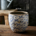 Blue & White Porcelain Ceramic Flower Pot – Orchid Butterfly Hydroculture Planter