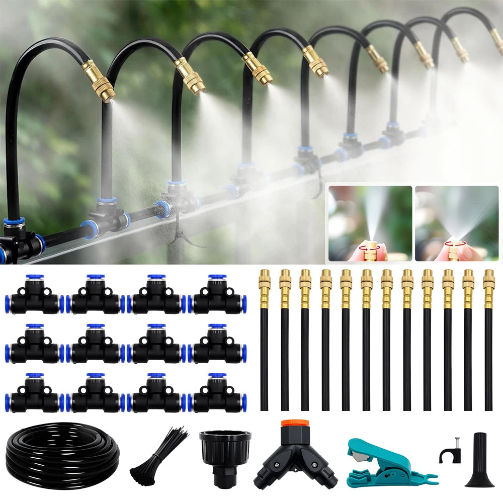 DIY Free-Bending Universal Spray Kit – Flexible Misting & Irrigation System for Greenhouse & Garden