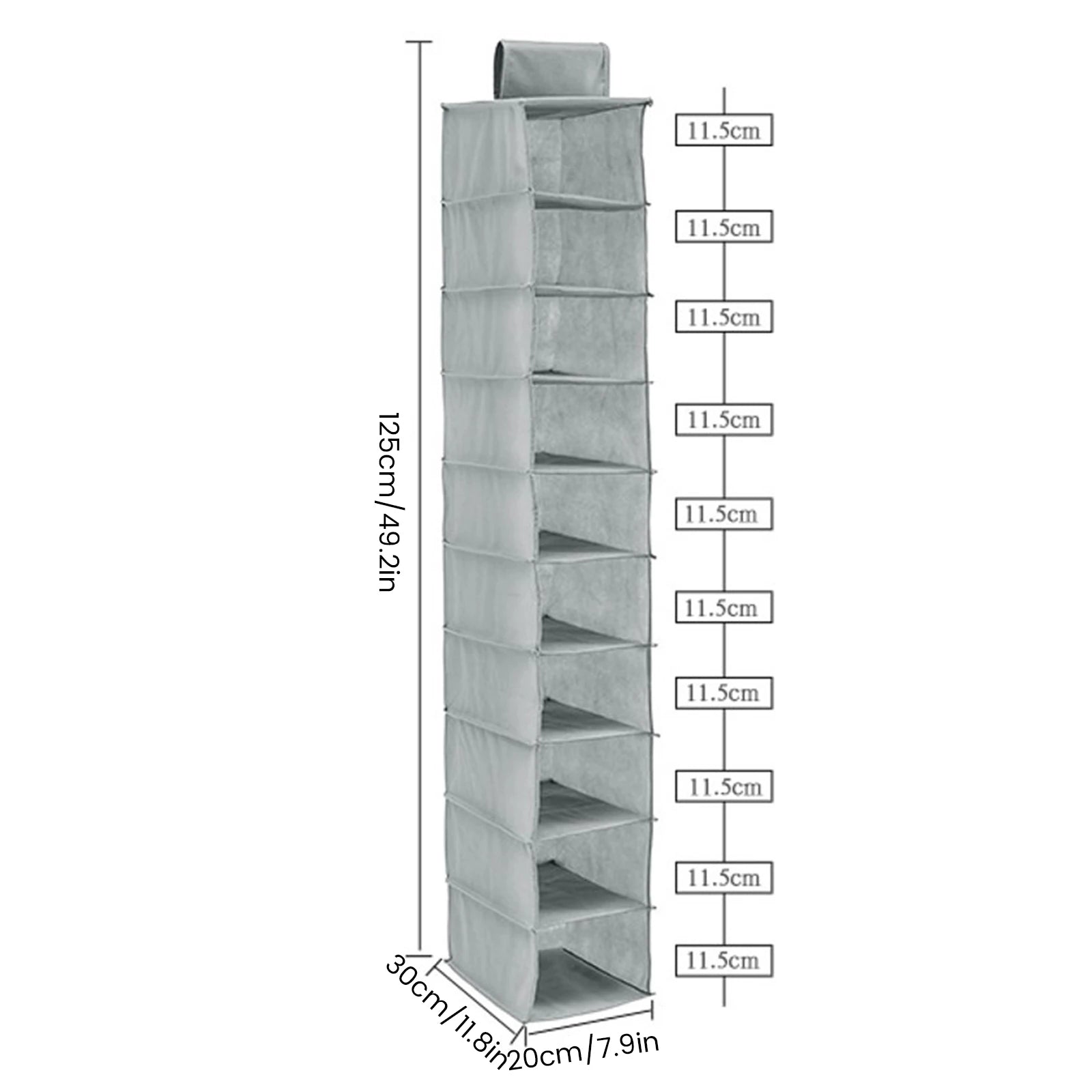 10-Layer Hanging Shoe Organizer for Closet
