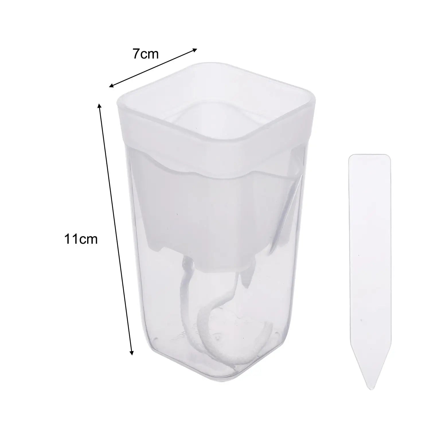 Transparent Self-Watering Plant Pot – PP Seedling & Propagation Container with Drainage (1/2/5 Pack)