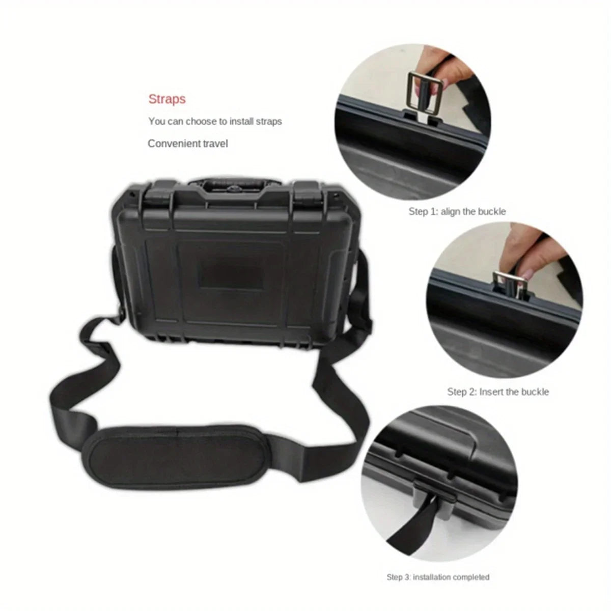 Waterproof Hard Carry Case with Pre-cut Sponge – Shockproof Safety Tool & Equipment Organizer