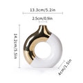 Luxury Nordic Ceramic Vase with Gold Detail — S, M or L