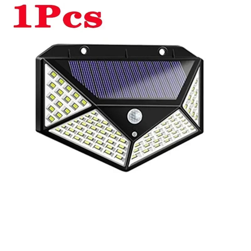 Solar Wall Light — 100 LED, Motion Sensor, Waterproof Outdoor