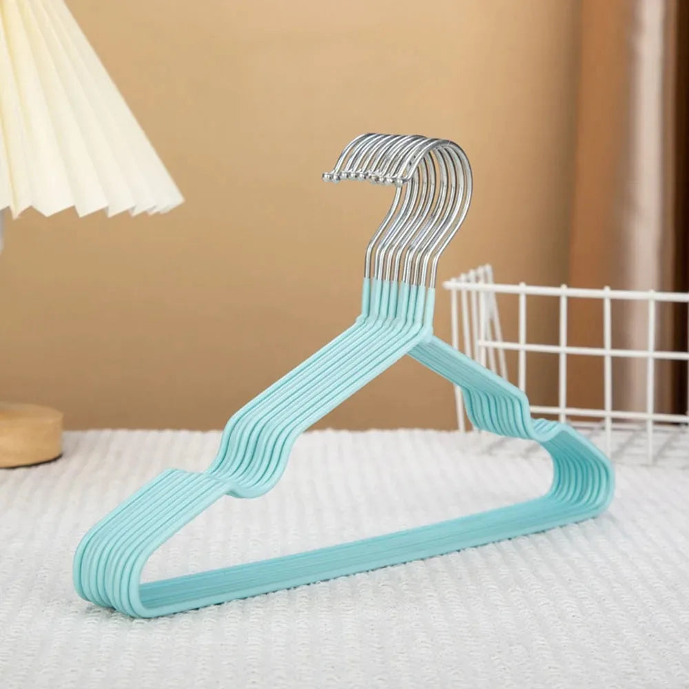 Non-Slip Metal Baby Hangers — Pack of 10