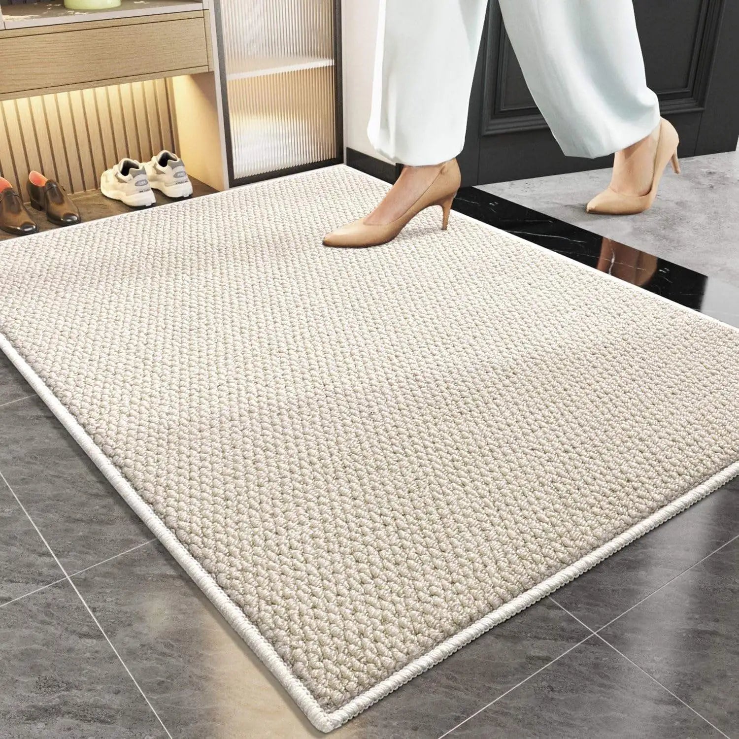 Non-Slip Washable Door Mat – Quick-Dry 3D Loop Pile Entryway Rug 40–80cm