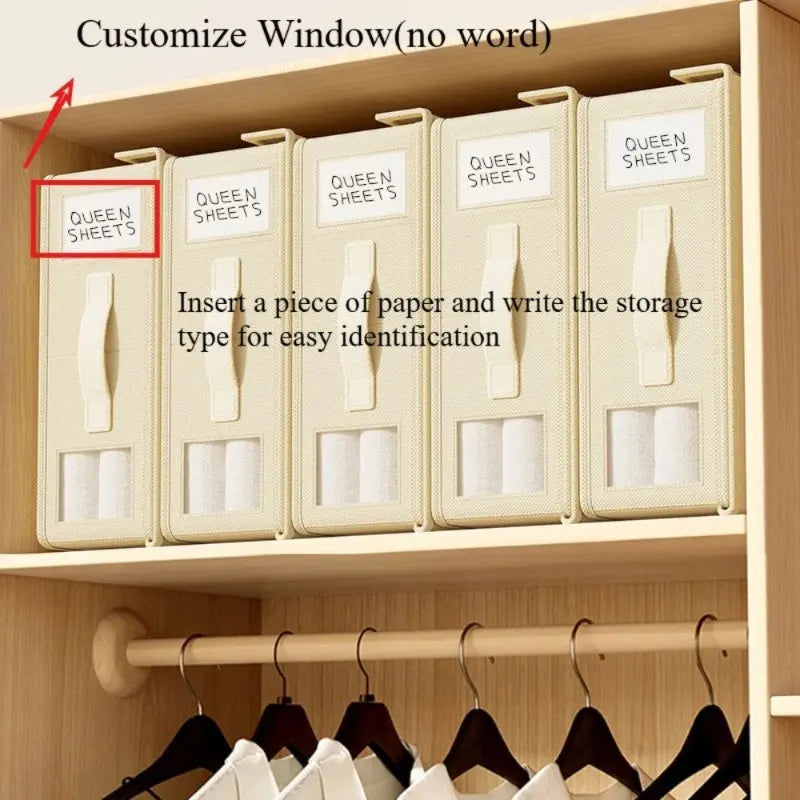 Non-Woven Bed Sheet & Blanket Storage Box with Lid