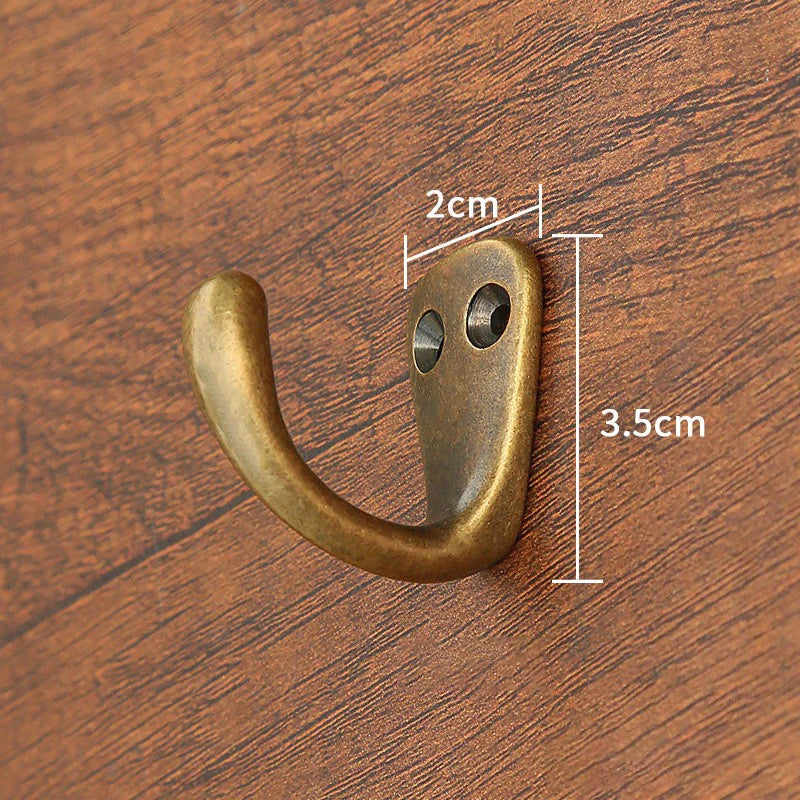 Brass Wall Hook — Antique Bronze or Gold Finish