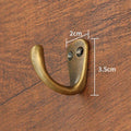 Brass Wall Hook — Antique Bronze or Gold Finish