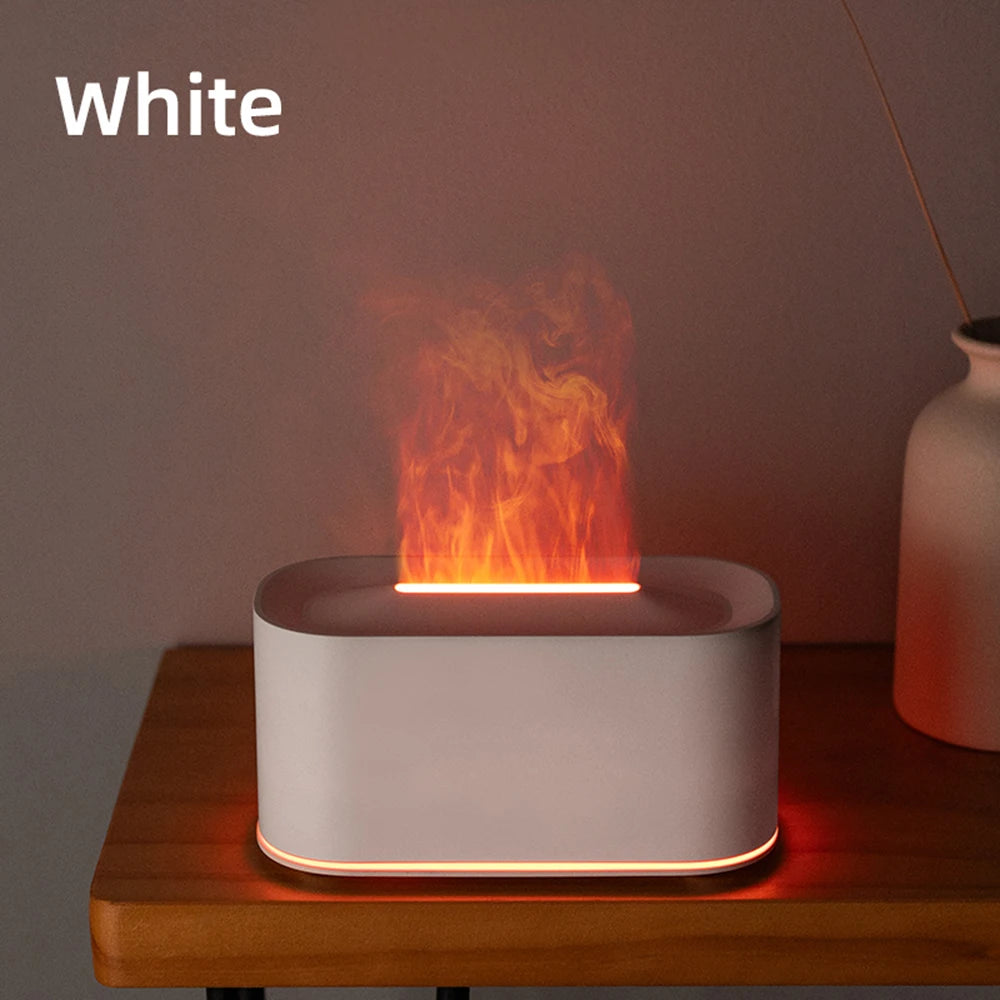 Flame Essential Oil Diffuser — 7 Colour LED Humidifier with Auto-Off
