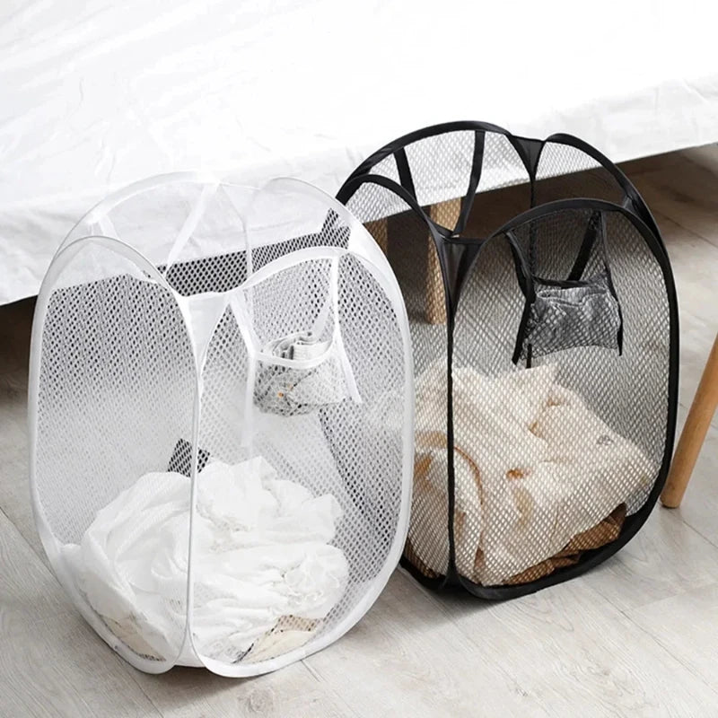 Foldable Mesh Laundry Basket — Ventilated & Portable