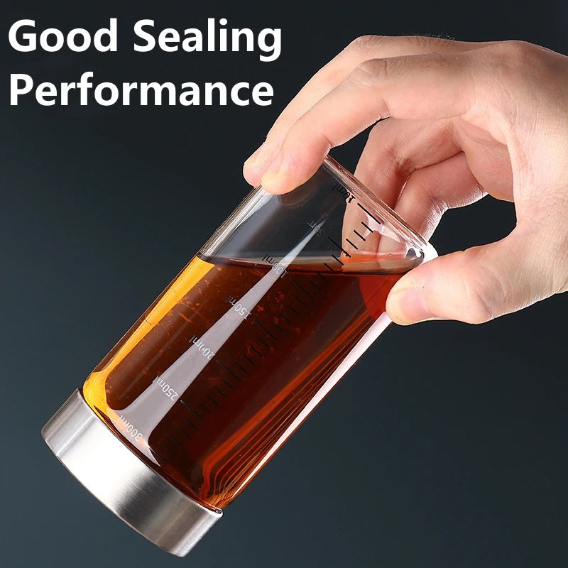 Airtight Glass Storage Cup with Measurement Scale — Heat-Resistant, Portable