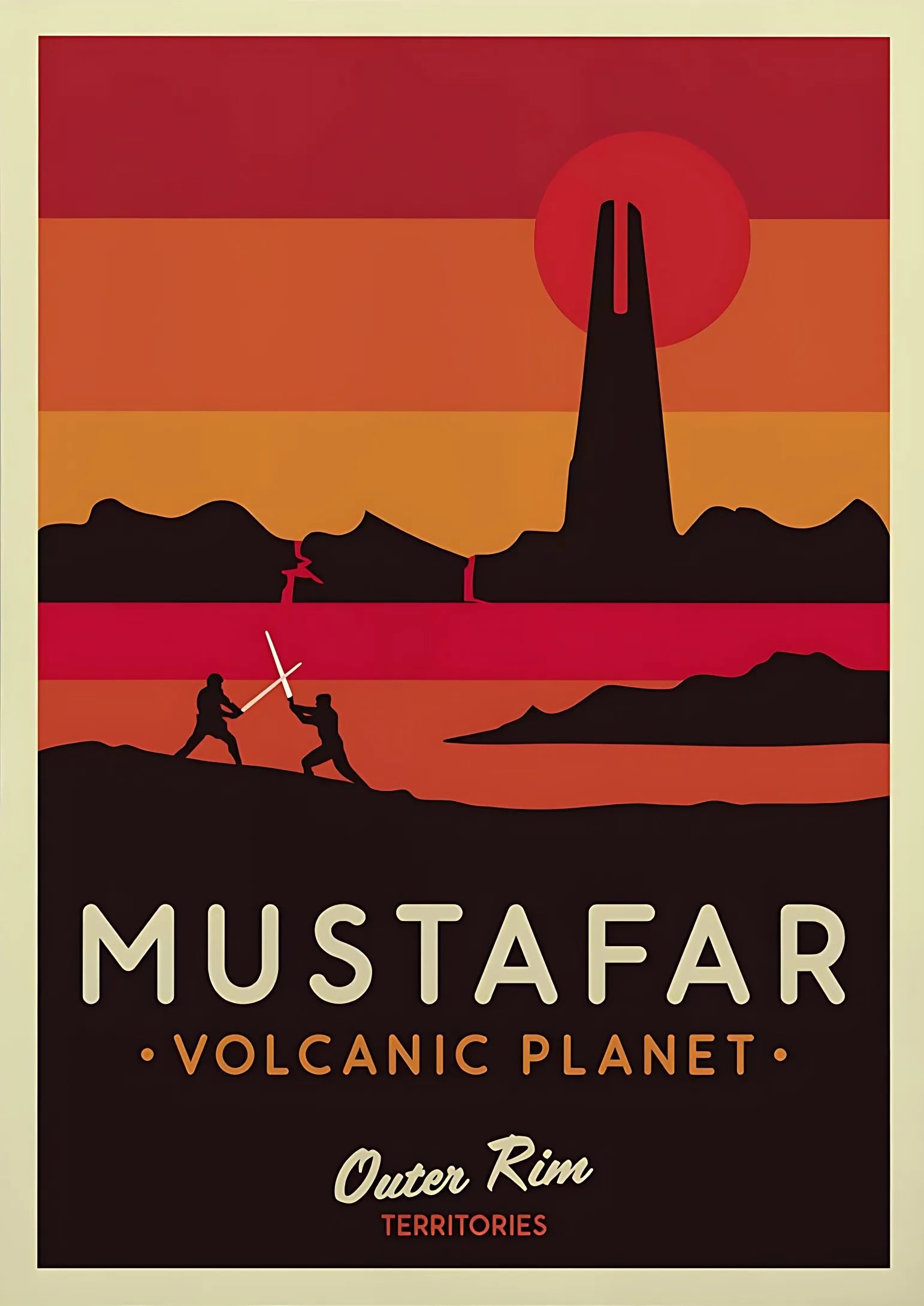 Galaxy & Planet Canvas Wall Art Poster — Unframed, Multiple Sizes