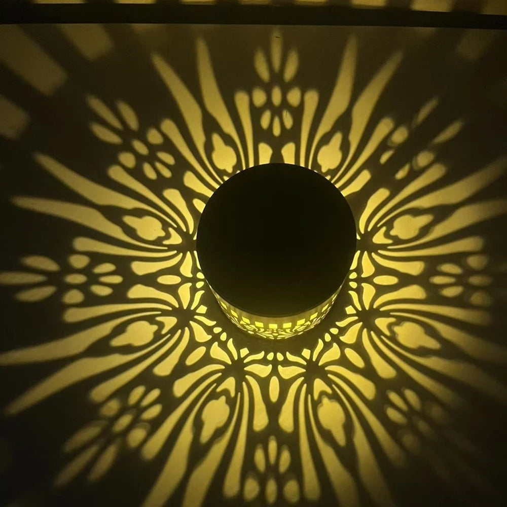 Solar LED Warm Wall Light – IP65 Globe Iron Lamp for Garden, Steps & Courtyard