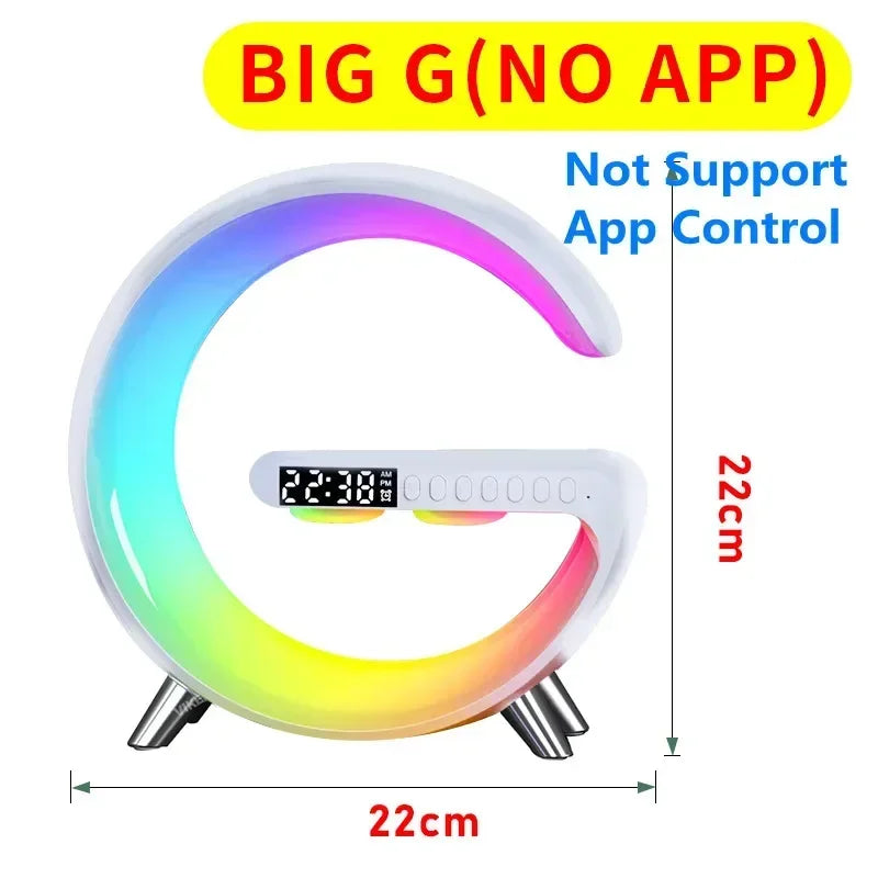 Smart Wake-Up Light — Wireless Charger, Bluetooth Speaker & RGB Atmosphere