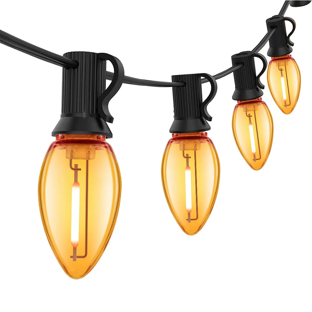 Grensk C7 RGB Shatterproof Replacement Bulbs – 1W E12 Waterproof Garland Lights