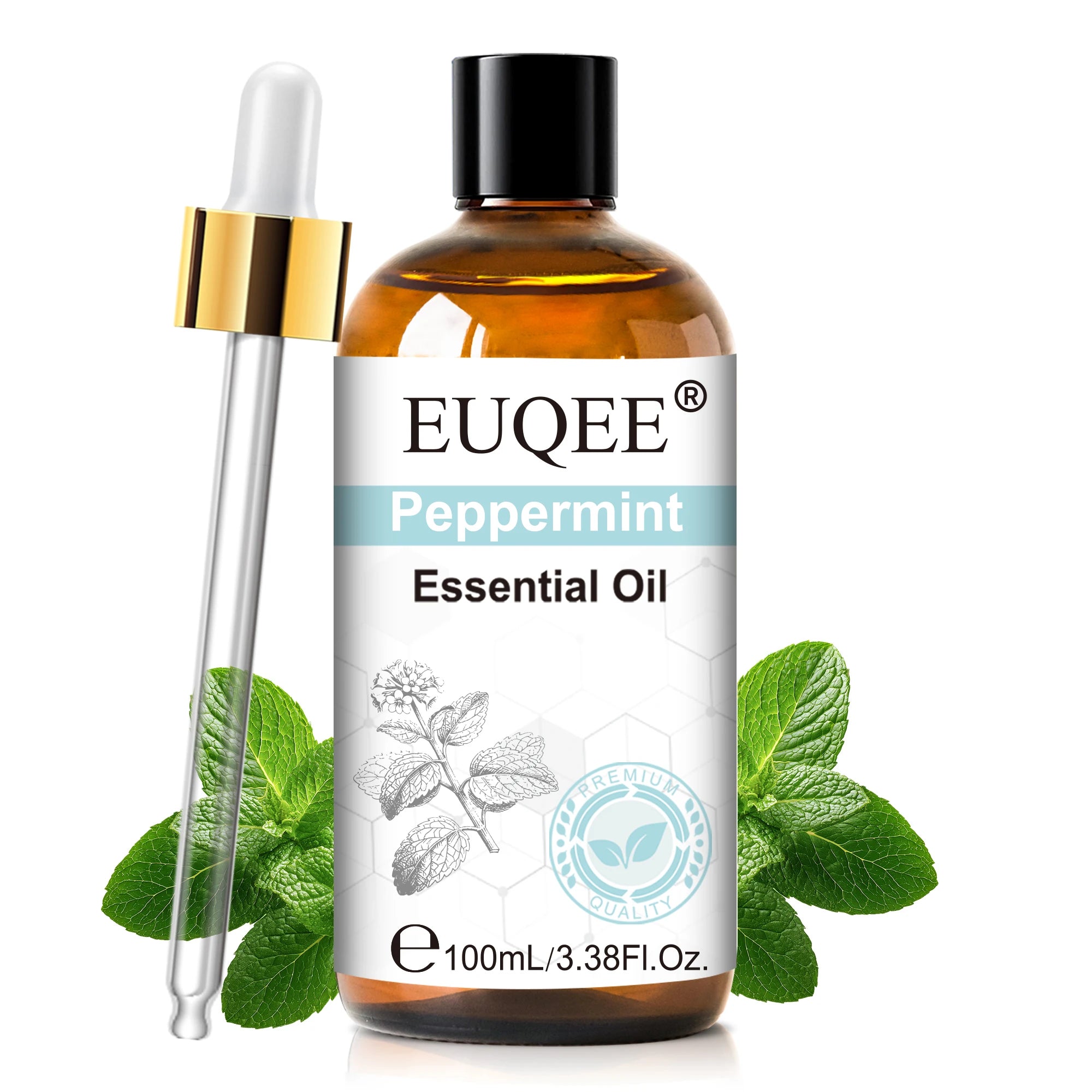 EUQEE 100ml Pure Essential Oil — Vanilla, Lavender, Cinnamon or Lemon — Diffuser & Candle Making