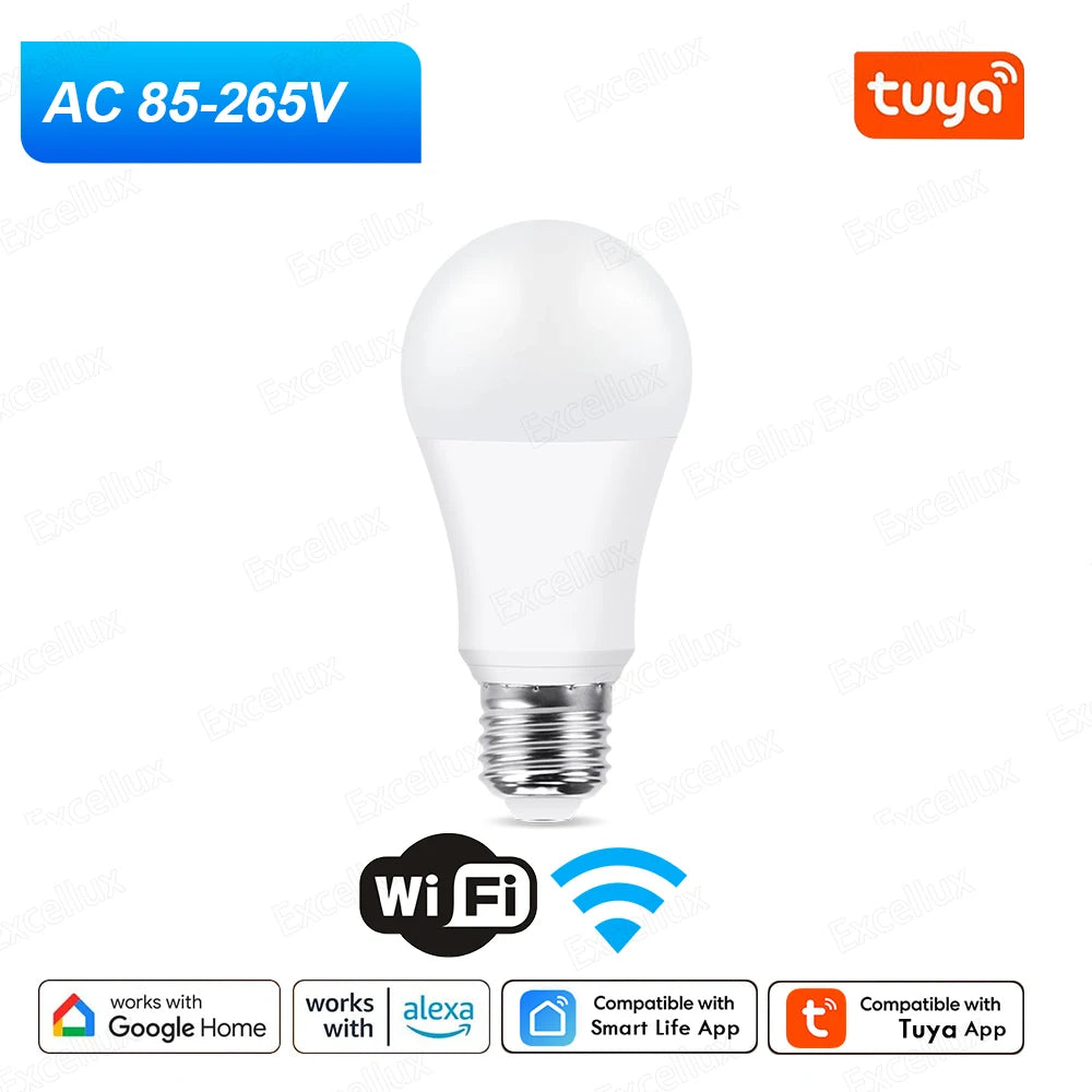 Tuya E27 Smart Bulb — WiFi or Bluetooth, RGBCW, Alexa & Google Compatible