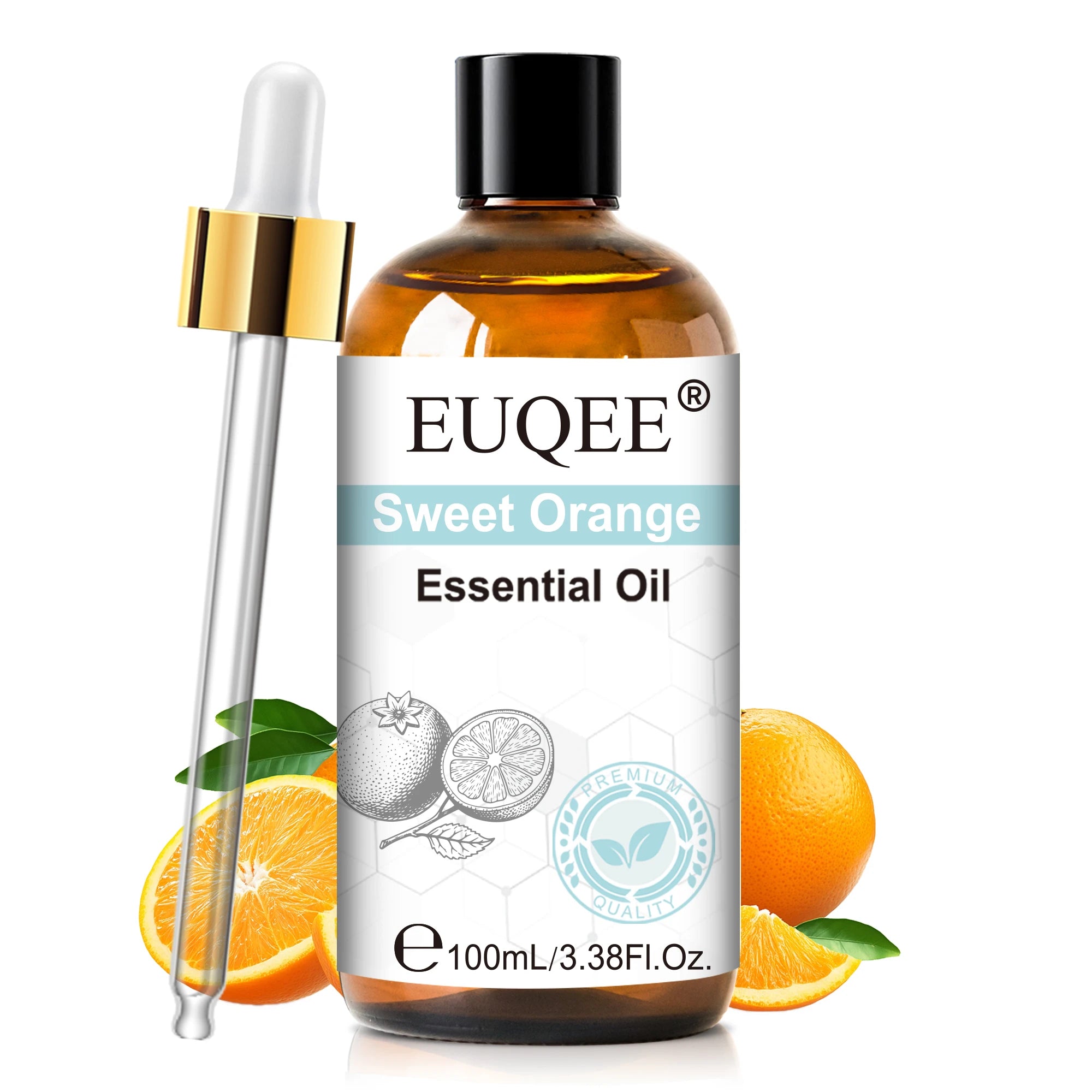 EUQEE 100ml Pure Essential Oil — Vanilla, Lavender, Cinnamon or Lemon — Diffuser & Candle Making