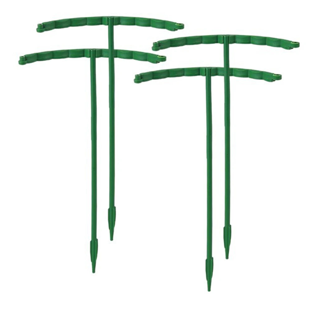 T-Shaped Plastic Plant Support Pile – Flower & Greenhouse Fixing Rod Holder (1/4/8/16 pcs)