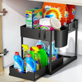2-Tier Under Sink Organizer with Hooks & Cup Holder