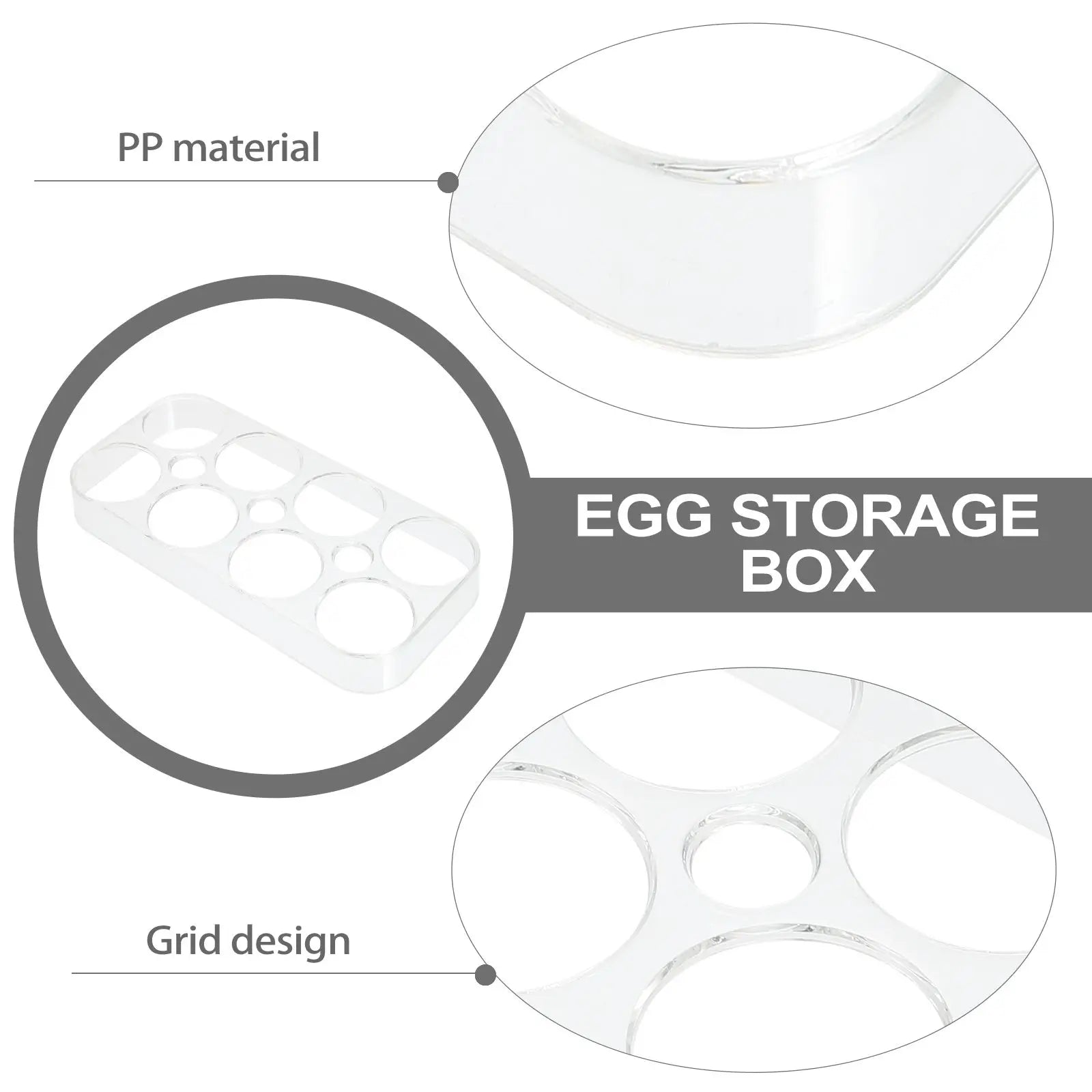 Refrigerator Egg Tray & Organizer — Stackable, Portable