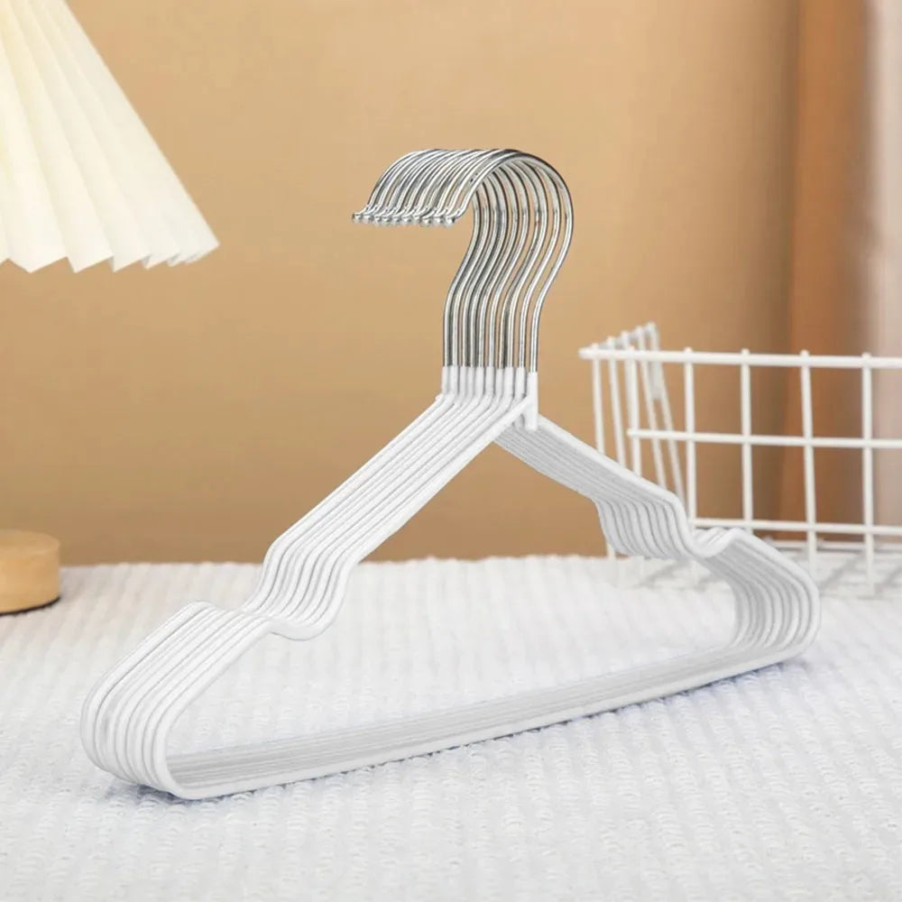 Non-Slip Metal Baby Hangers — Pack of 10
